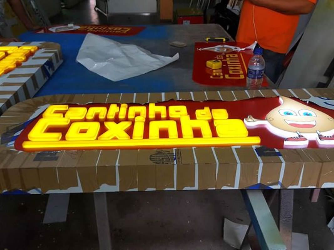 Letras Caixa Iluminadas em Aço, PVC, Inox e MDF | Fabricação em SP